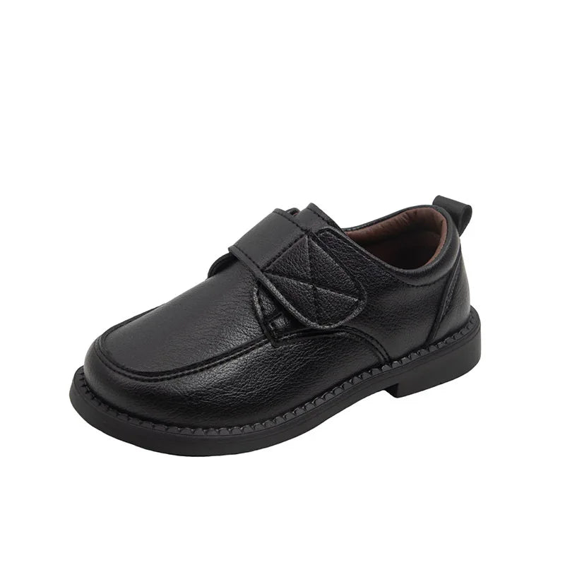 Boys Leather Shoes New Fashion Kids Causal School Formal Flat Shoes Black Brown Simple Performance Children Uniform Shoes
