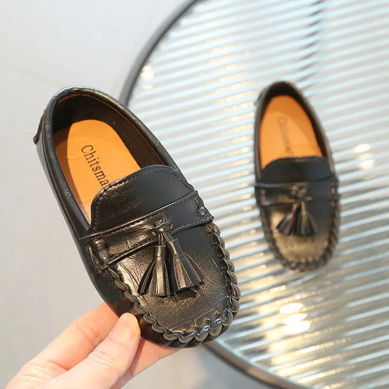 Kids Shoes Boys Girls Slip on Casual Shoes Children Shallow Soft Sole Leather Shoe Toddler Light Flat Loafers Zapatos Niño 여아구두
