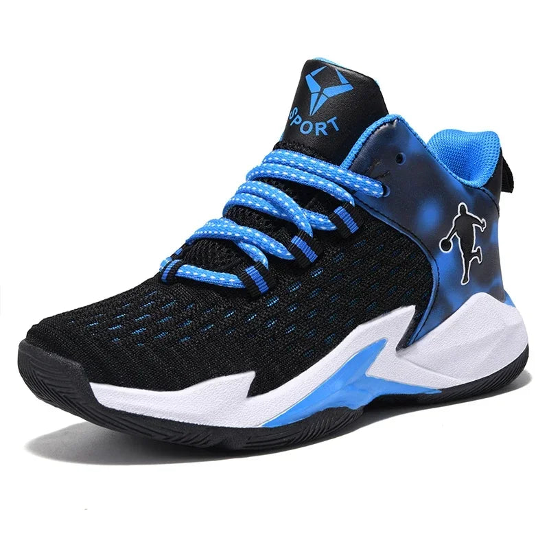 Boys Brand Mesh Basketball Shoes 8 Kids Sneakers Thick Sole Non-slip Children Sports Shoes Child Boy Basket Trainer Shoes Girls
