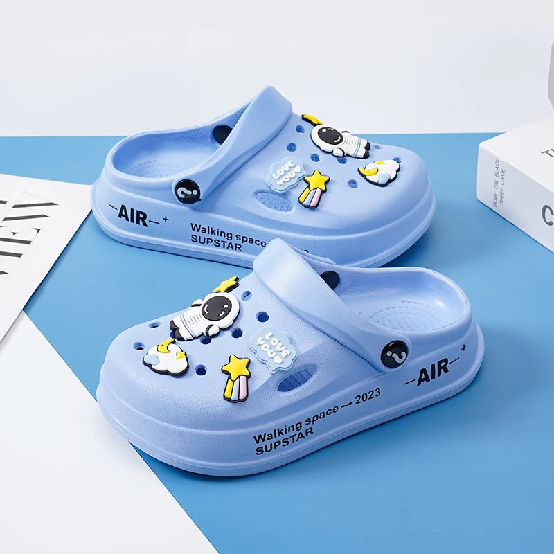 Kids Summer Sandals EVA Design Children Slippers Soft Non Slip Platform Slides Outdoor Garden Shoes High Quality Fashion Shoes