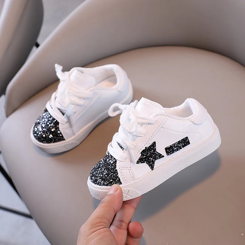 Girls' Shoes 2025 Spring New Casual Versatile Little Girls Star sneakers Spring and Autumn Children's Sports Shoes