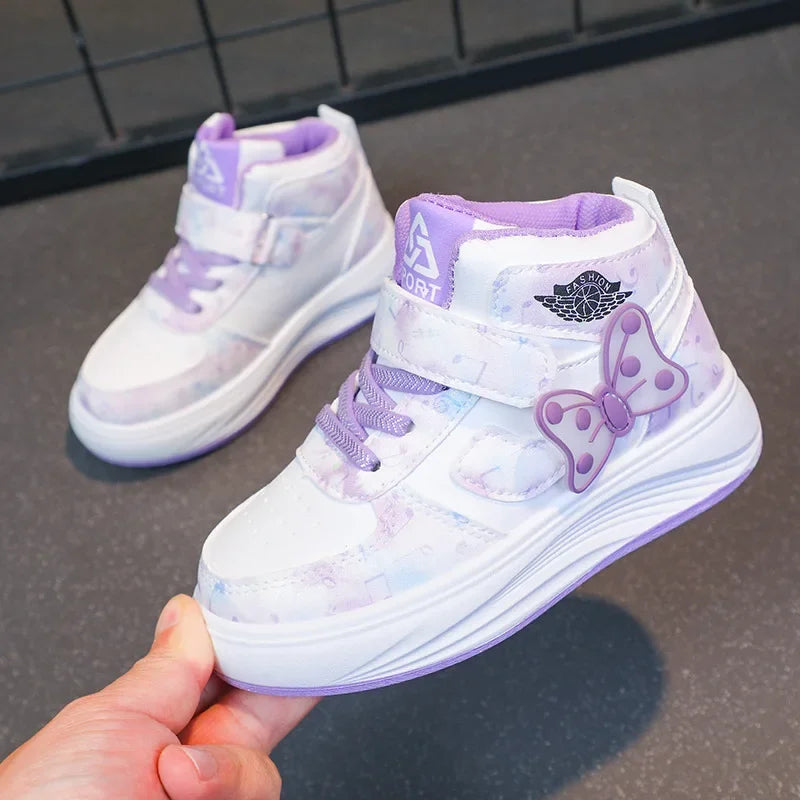Children's SneakersGirls Casual Shoes Student Shoes Anti-slip Teen Sport Pink Blue Shoes Size 26-37