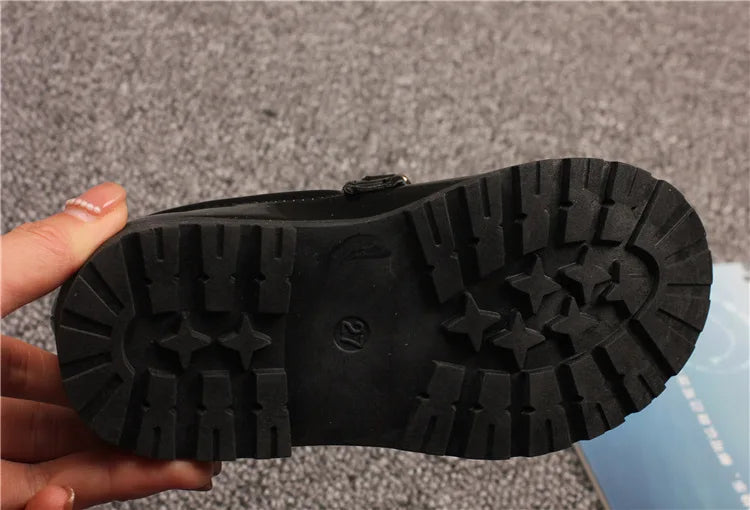 Children's Shoes Girls Autumn Princess Fashion Leather Shoes Kids Soft Sole British Style Black Student Performance Shoes