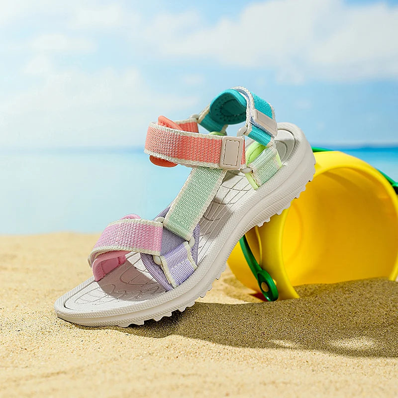 Summer Children's Sandals Breathable Sports for Girls Casual Outdoor Beach Shoes Kids Non-slip Soft Sole Sandalias Size 30-38