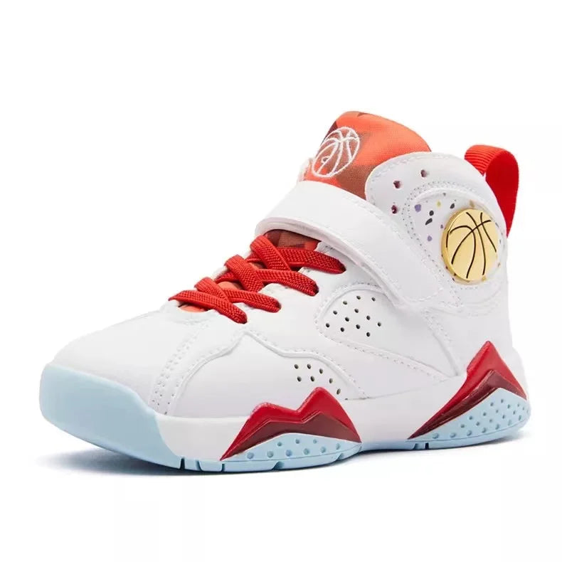 Children's Basketball Shoes for Boys Non-slip Breathable Comfortable Sport Shoes Boys Outdoor Training Basketball Sneakers