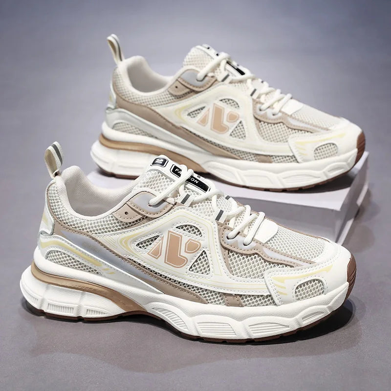 Men's Sneakers Fashion Breathable Sports Shoes Outdoor Running Shoes for Men Lace Up Platform Training Sneakers Tenis Masculino