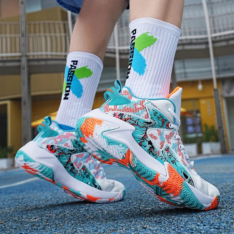 Men Basketball Shoes Unisex Breathable Athletic Light Sports Shoes Trainer Women Outdoor Unisex High Quality Sneakers