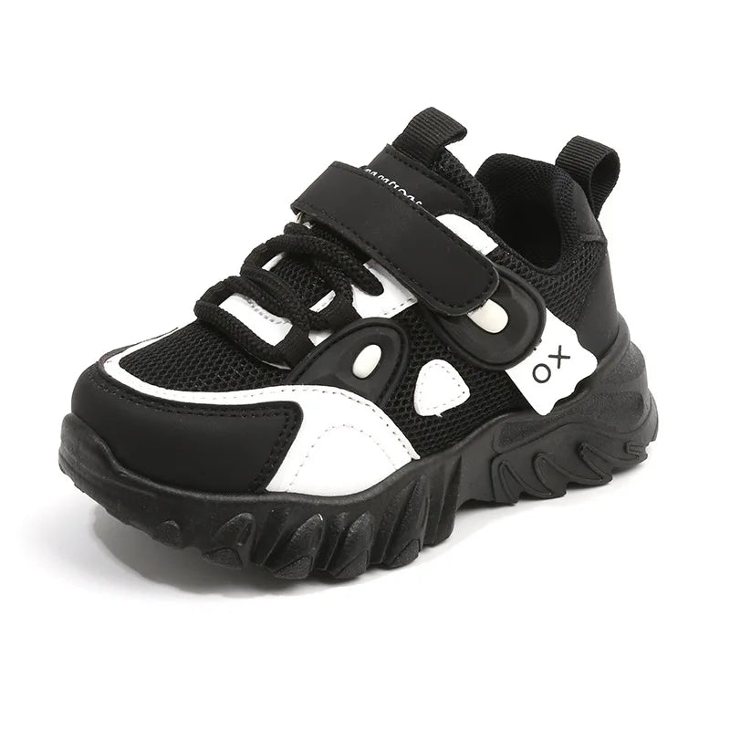 2025 New Spring Autumn Boys White Shoes Girls Breathable Mesh Casual Soft Sole Sneakers Kids Running Shoes Children Sports Shoes