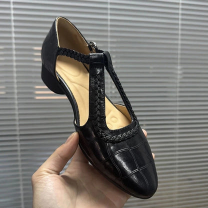 Chunky Heel Retro Fashion Comfortable Women's Sandals