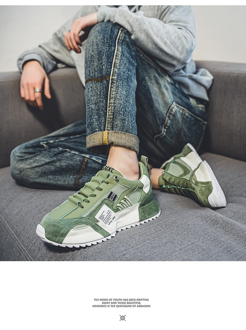 Men's Spring New Fashion All-match Casual Sneaker Thick Bottom Height Increasing Non-slip