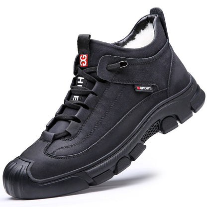 Cotton Wool Cold-proof Non-slip Warm Velvet Padded Thickened Northeast Snow Boots Large Size Shoes