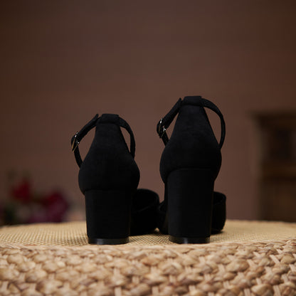 Women's All-match Casual Large Size Hollow High Heels