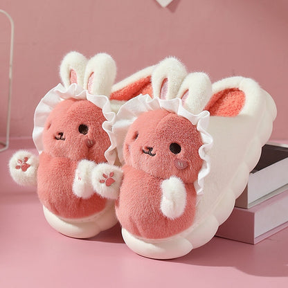 New Cute Hug Rabbit Girl Cartoon Cotton Slippers
