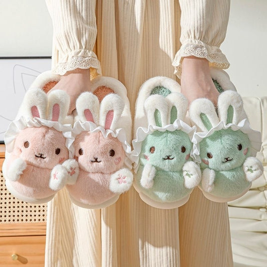 New Cute Hug Rabbit Girl Cartoon Cotton Slippers
