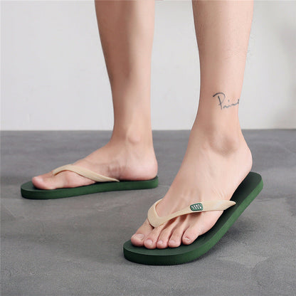 Men's Trendy Rubber Non-slip Fashion Flip-flop Beach Slippers (Available)