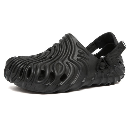 Fashion Summer New Casual Men's Shit Feeling Closed-toe Slippers