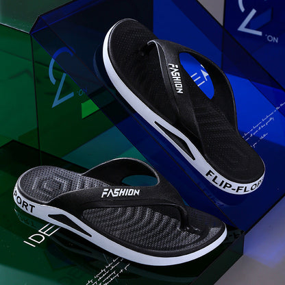 Slippers Men's Summer Thick Bottom Non-slip Deodorant Flip Flops (Available)