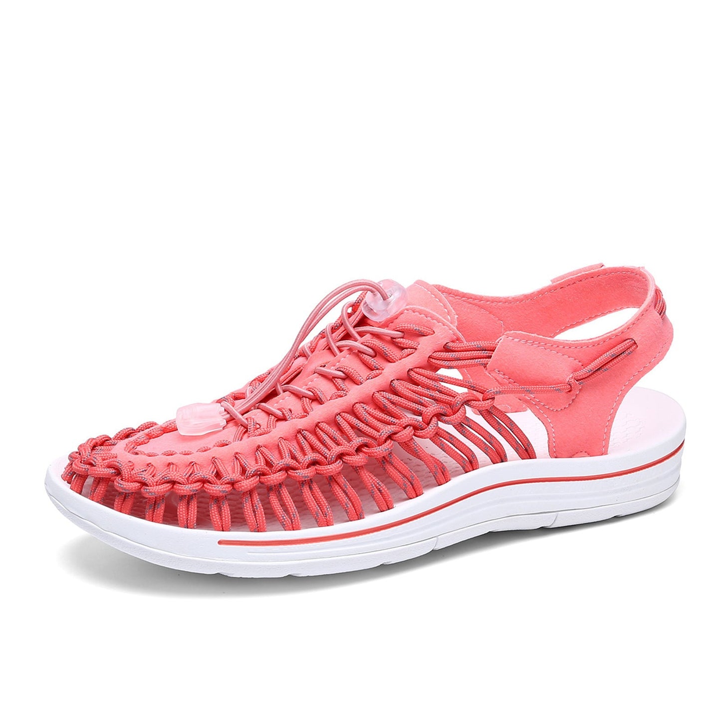 Fashion Woven Sandals Women Men Drawstring Tie Roman Shoes Summer (Available)