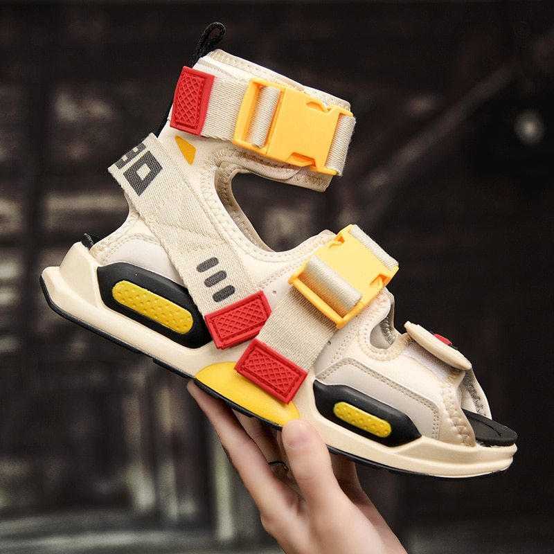 Men's color matching breathable sandals and slippers