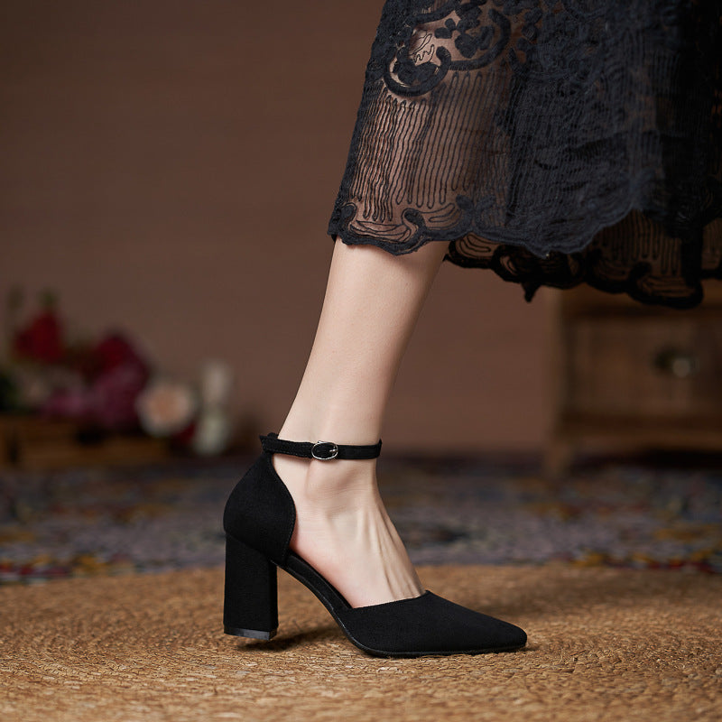 Women's All-match Casual Large Size Hollow High Heels