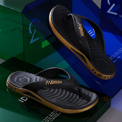 Slippers Men's Summer Thick Bottom Non-slip Deodorant Flip Flops (Available)