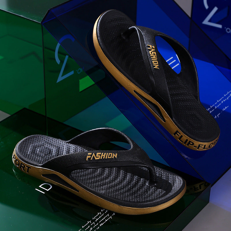 Slippers Men's Summer Thick Bottom Non-slip Deodorant Flip Flops (Available)