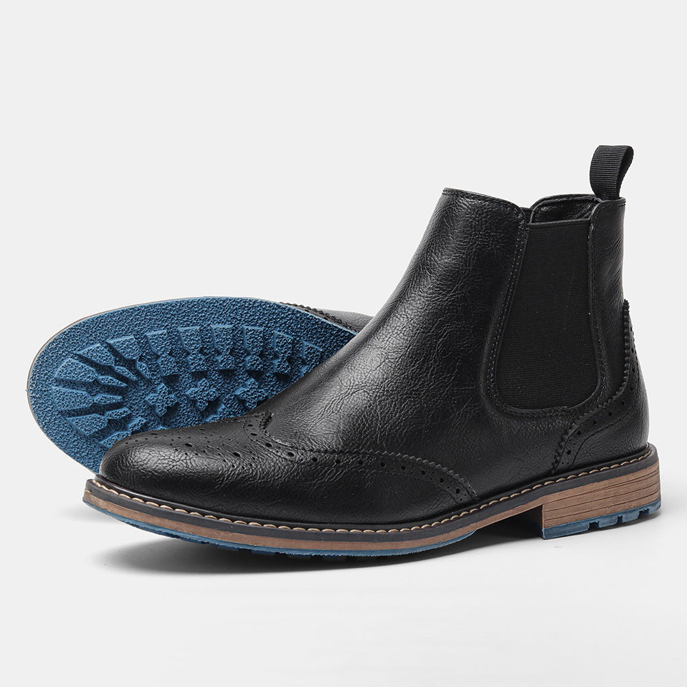 Mid-top Carved Casual Men's Shoes Brogue Retro