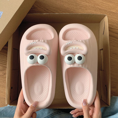 Sausage Mouth Slippers Women's Summer Soft Bottom Couple Household