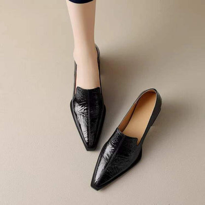 Crack Pointed Deep Mouth High Heels Women