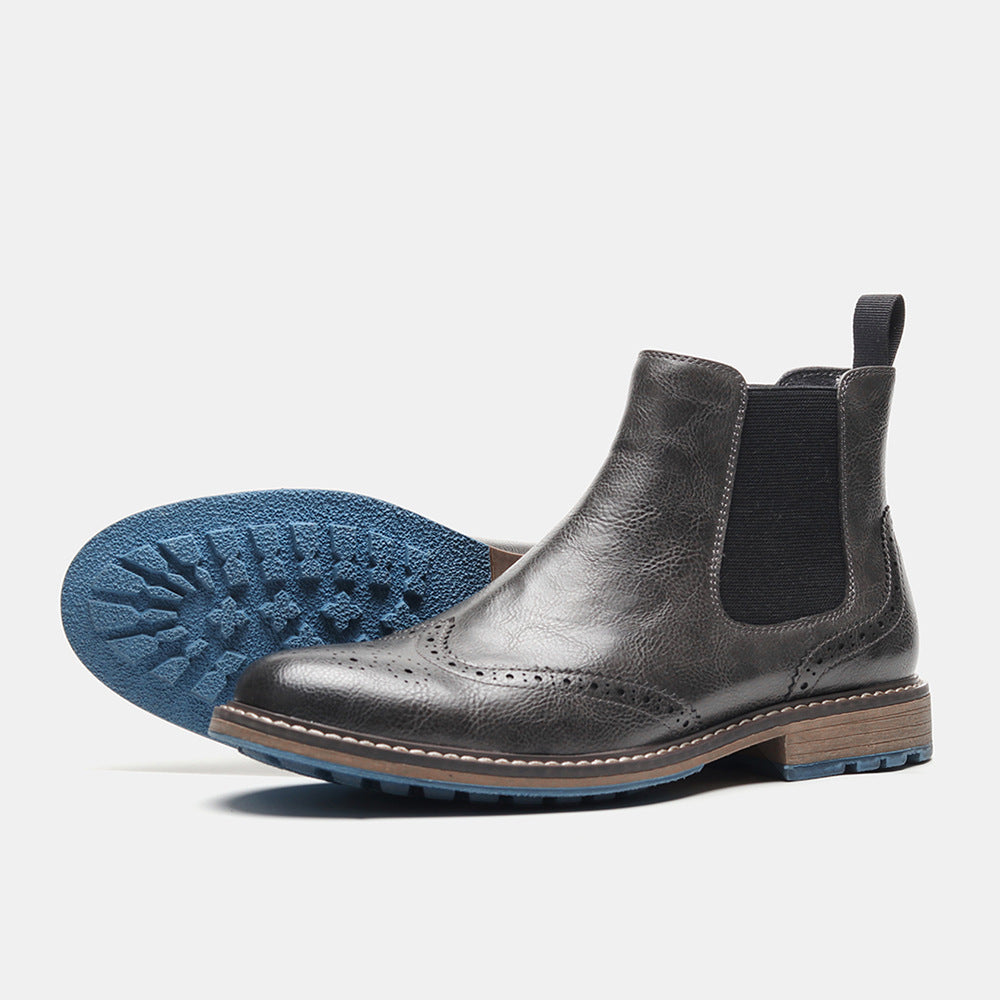 Mid-top Carved Casual Men's Shoes Brogue Retro