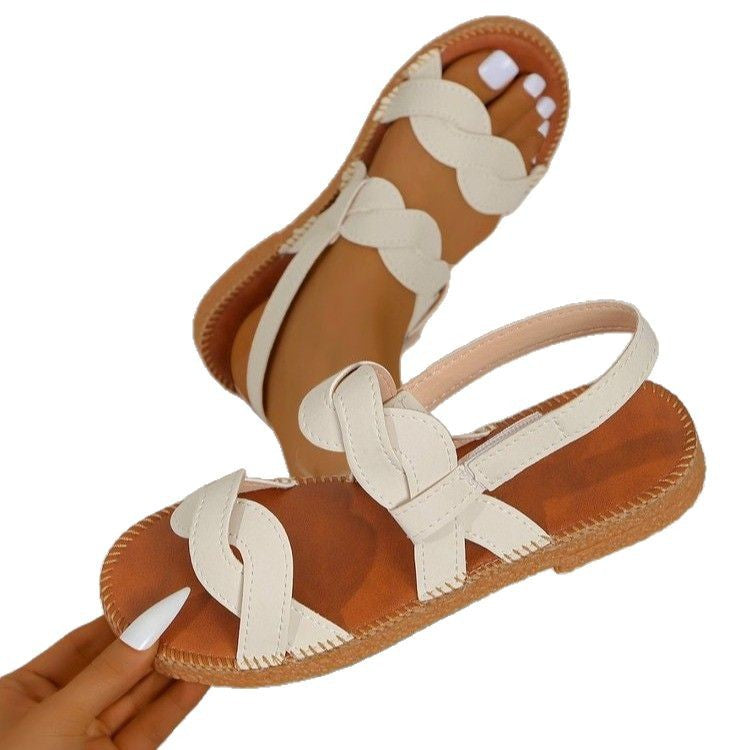 Woven Fashion Flat Summer Shoes Women