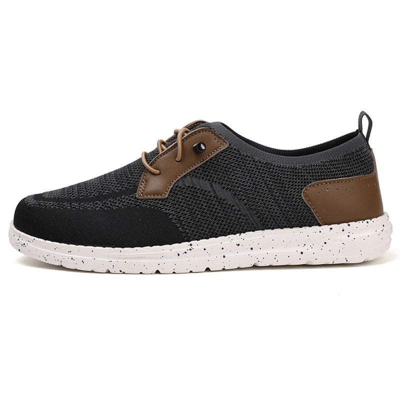 Men's Laceless Canvas Shoes Lightweight Breathable Plus Size Social Casual Men's Shoes