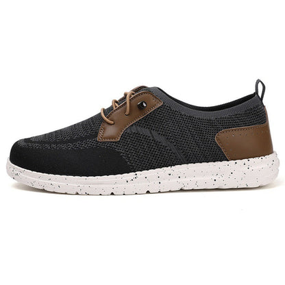 Men's Laceless Canvas Shoes Lightweight Breathable Plus Size Social Casual Men's Shoes
