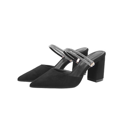 Thick Heel Toe Box Plus Size High Heels Women's Shoes