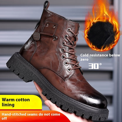 British Style All-matching Work Clothes Ankle Boots Fashion Haulage Motor Leather Boots
