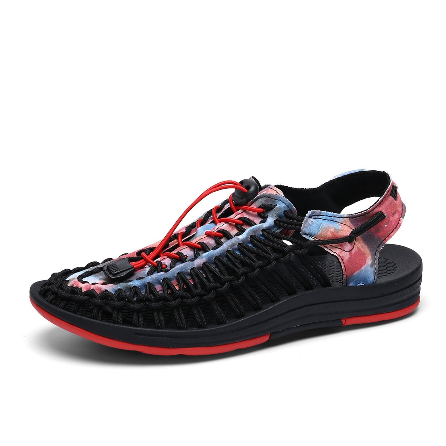 Fashion Woven Sandals Women Men Drawstring Tie Roman Shoes Summer (Available)