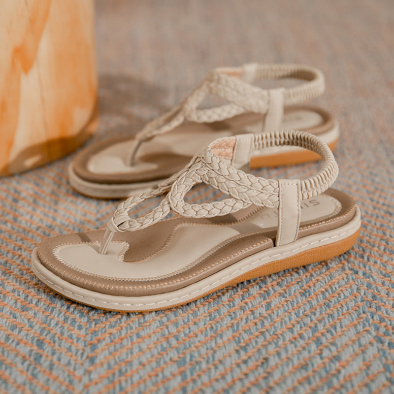 5 Summer New European And American Woven Casual Flat