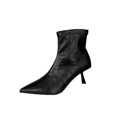 Women's Fashion Pointed Toe Stiletto Heel Ankle Boots