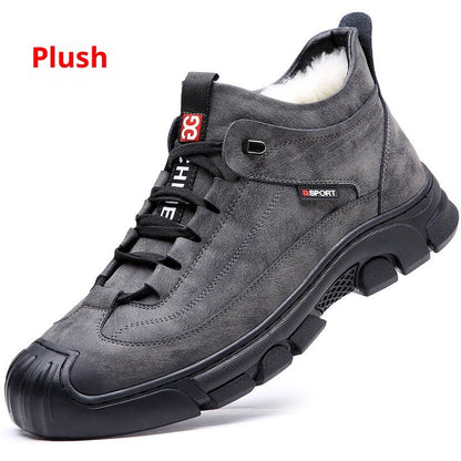Cotton Wool Cold-proof Non-slip Warm Velvet Padded Thickened Northeast Snow Boots Large Size Shoes