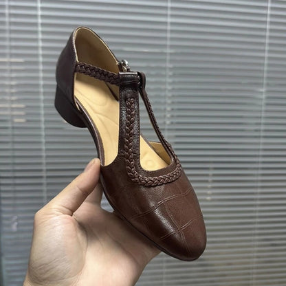 Chunky Heel Retro Fashion Comfortable Women's Sandals