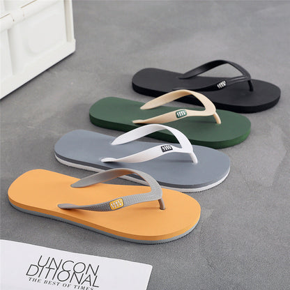 Men's Trendy Rubber Non-slip Fashion Flip-flop Beach Slippers (Available)