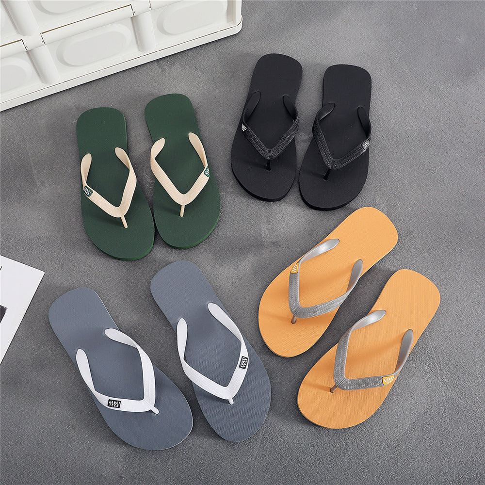 Men's Trendy Rubber Non-slip Fashion Flip-flop Beach Slippers (Available)