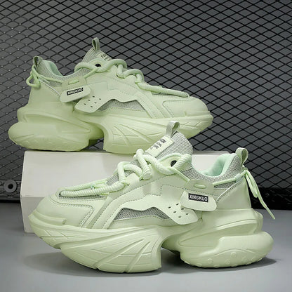 Men's Sneakers British Style Casual Platform Shoes For Men Sport Running Athletic Basketball Punk Red Sneakers Male 2025 Good