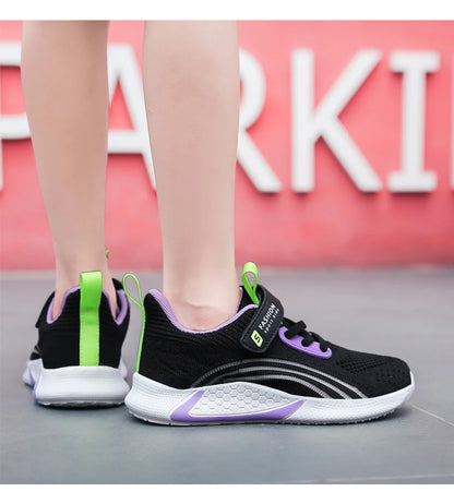 Girls Running Shoes Child White Mesh Sneakers Student Kids Summer Female Fashion Children Autumn Colorful Sport Shoes Light