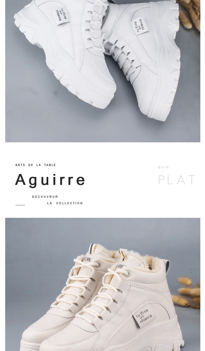 Women's casual sneakers; winter sneakers with plush fur; warm women's shoes; women's shoes with lacing women's shoes on Fashion