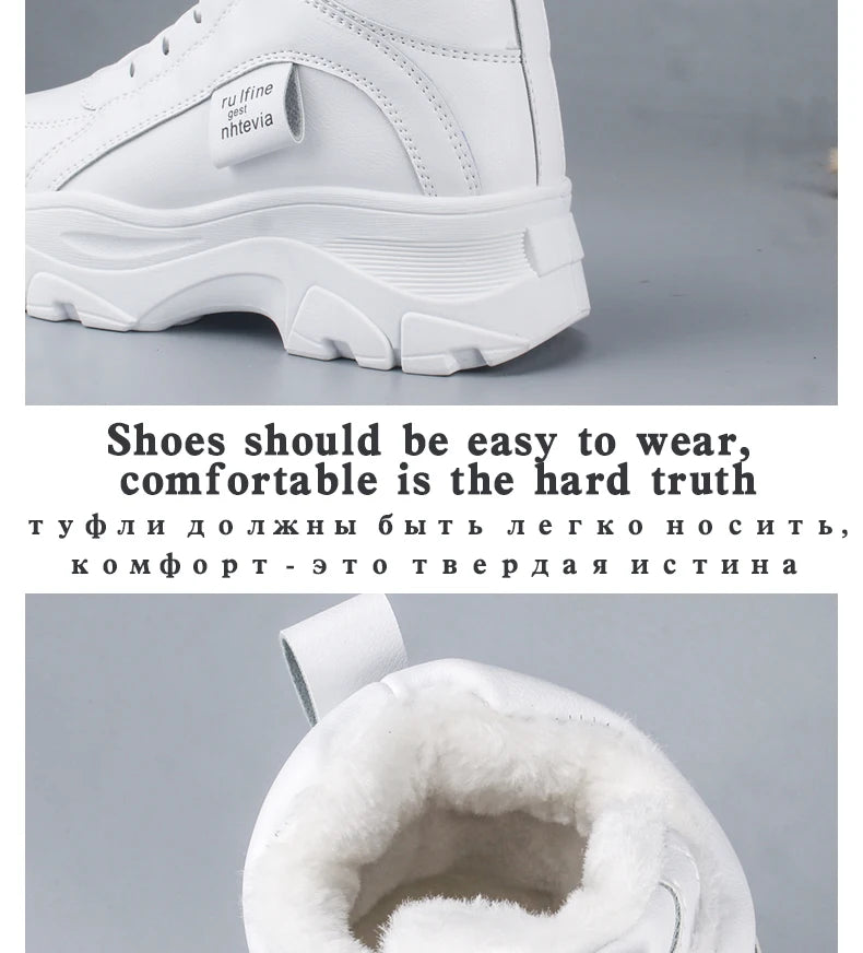 Women's casual sneakers; winter sneakers with plush fur; warm women's shoes; women's shoes with lacing women's shoes on Fashion