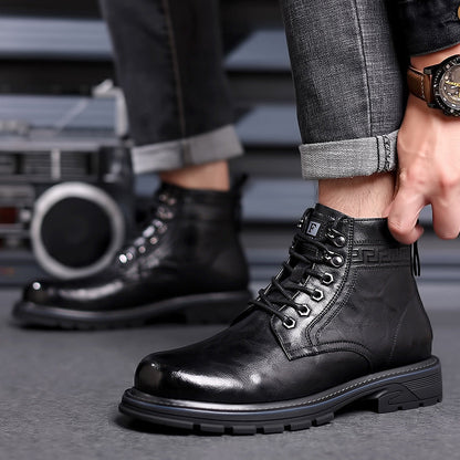 British Style All-matching Work Clothes Ankle Boots Fashion Haulage Motor Leather Boots[Available]