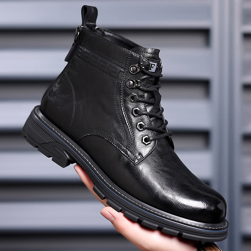 British Style All-matching Work Clothes Ankle Boots Fashion Haulage Motor Leather Boots[Available]