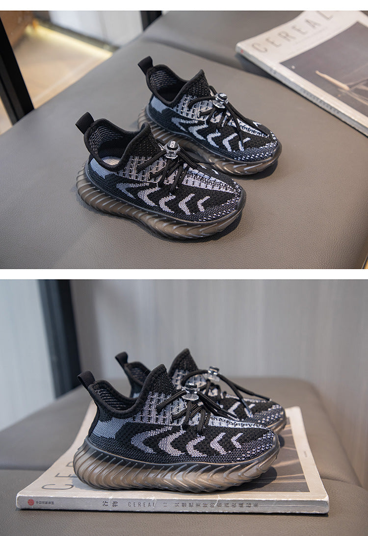 Children's Coconut Shoes Autumn Styles Boys Sneakers Breathable Mesh Shoes Fly Weaving Girls Casual Shoes Soft Sole baby