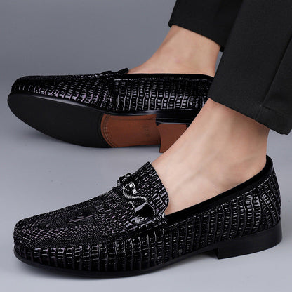 Gommino Men's First Layer Cowhide Soft Bottom Leather Shoes